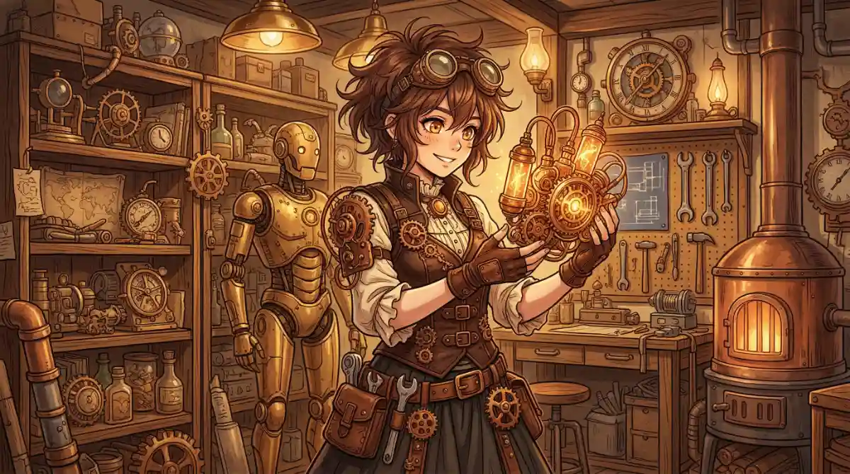 1girl_steampunk_inventor_goggles_pushed_up_on_head_delpmaspu