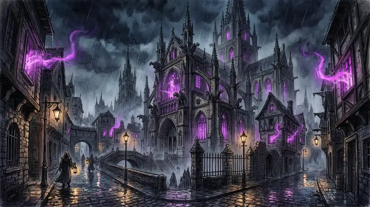 A_cursed_gothic_city_in_perpetual_darkness_towerin_delpmaspu