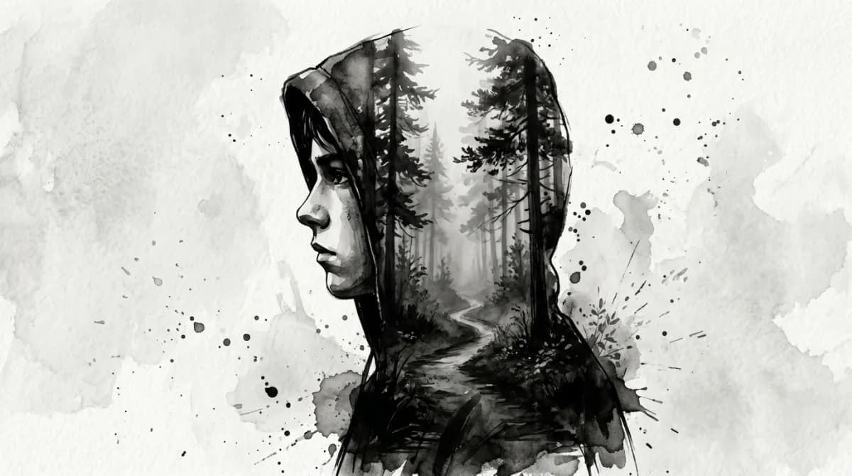 Hooded_young_person_in_side_Double Exposure Prompts